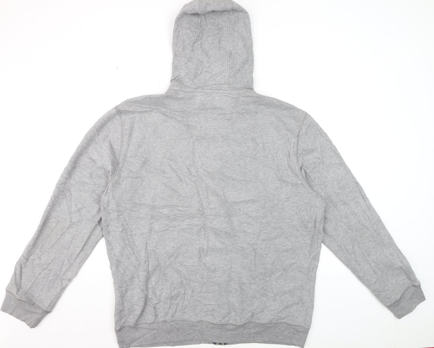 Nautica Men's Grey XL Full Zip Hoodie Lightweight Cotton Blend