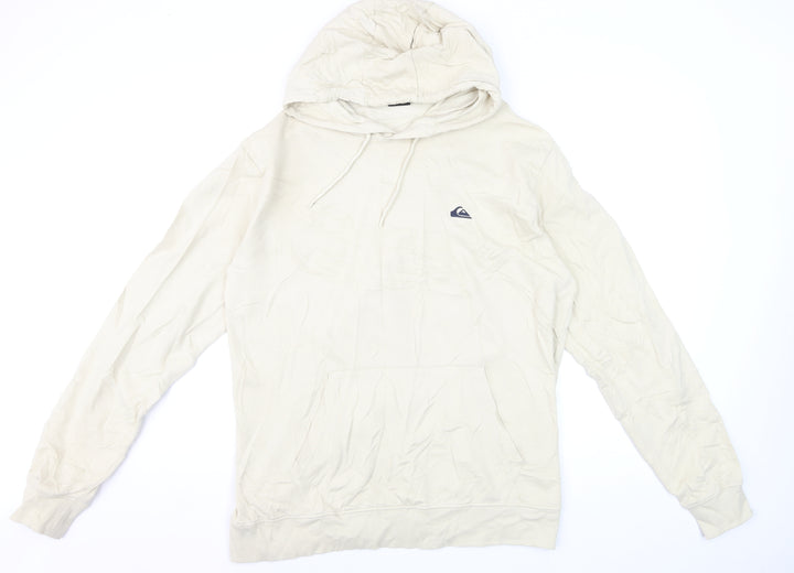 Quiksilver Men’s Beige Pullover Hoodie XL Cotton Blend