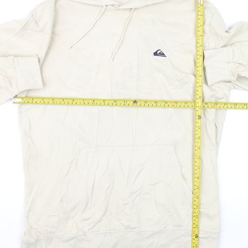 Quiksilver Men’s Beige Pullover Hoodie XL Cotton Blend