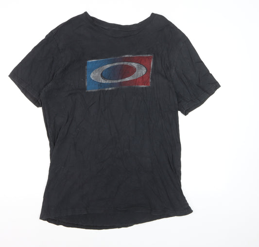 Oakley Men's Black XL Regular Fit Logo Graphic T-Shirt