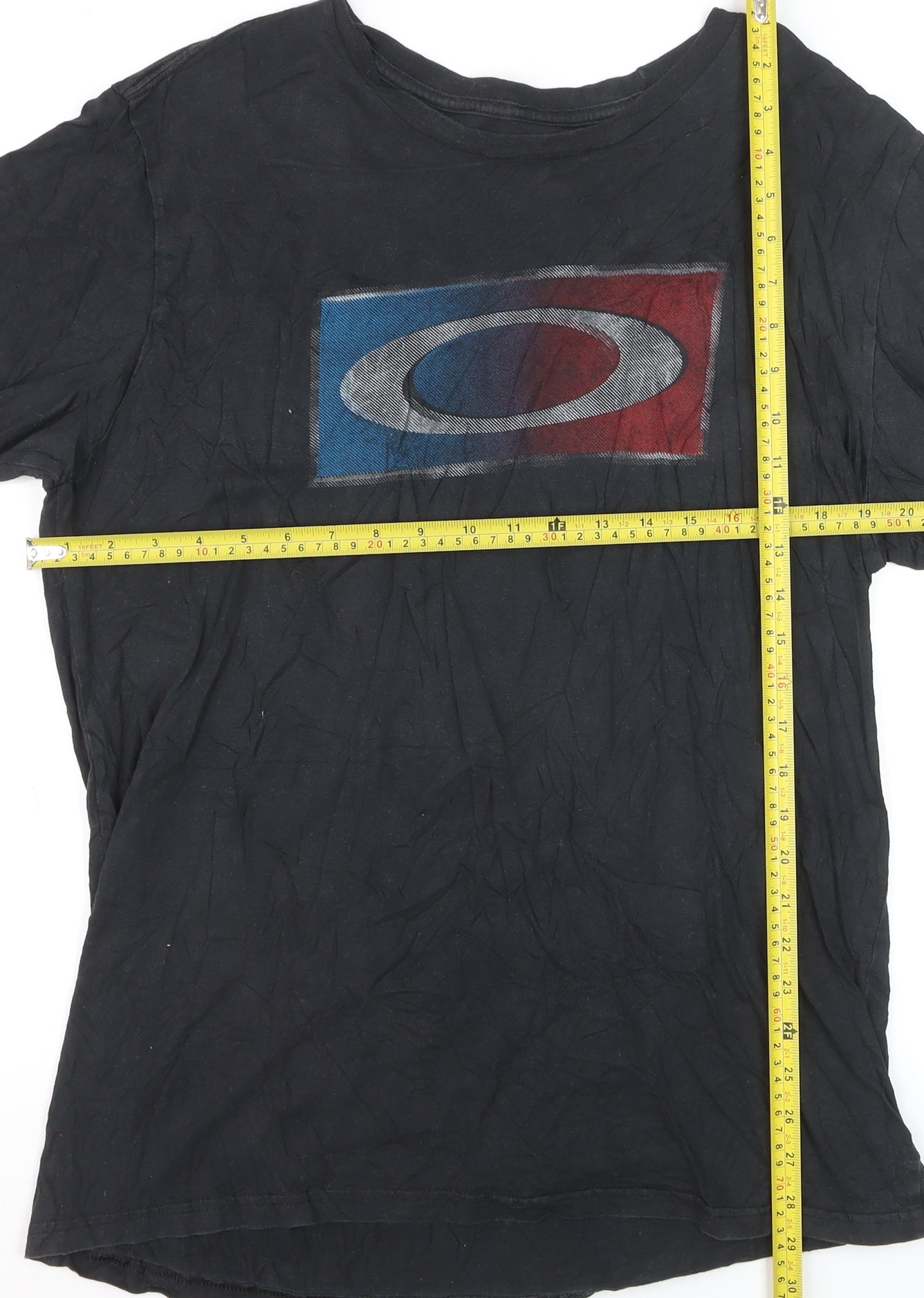 Oakley Men's Black XL Regular Fit Logo Graphic T-Shirt