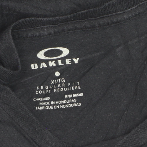 Oakley Men's Black XL Regular Fit Logo Graphic T-Shirt