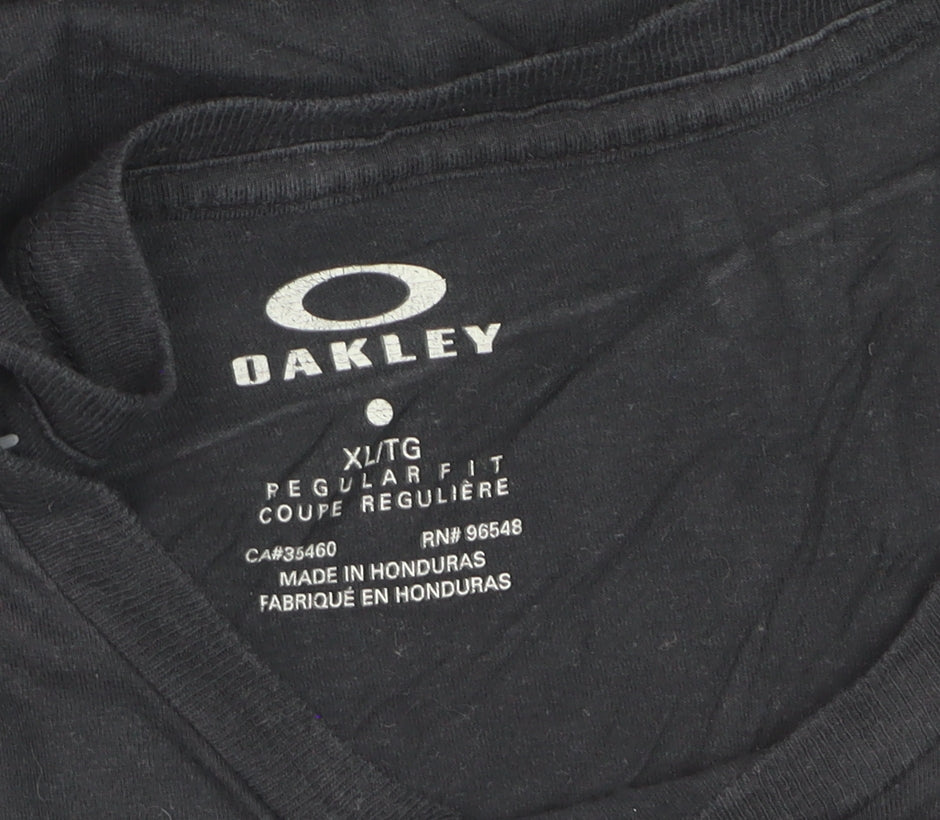 Oakley Men's Black XL Regular Fit Logo Graphic T-Shirt