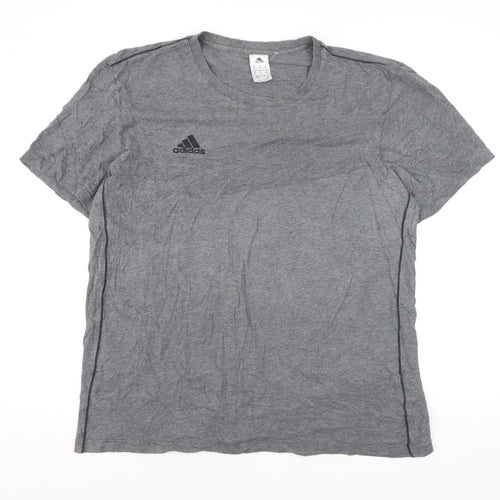 Adidas Men’s Grey XL Crew Neck Short Sleeve Cotton T-Shirt