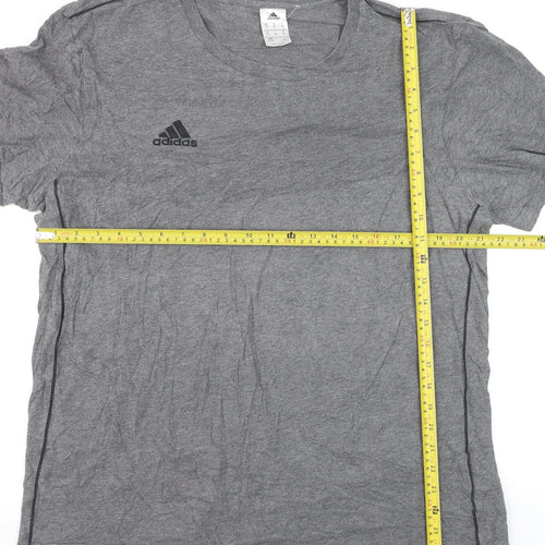 Adidas Men’s Grey XL Crew Neck Short Sleeve Cotton T-Shirt