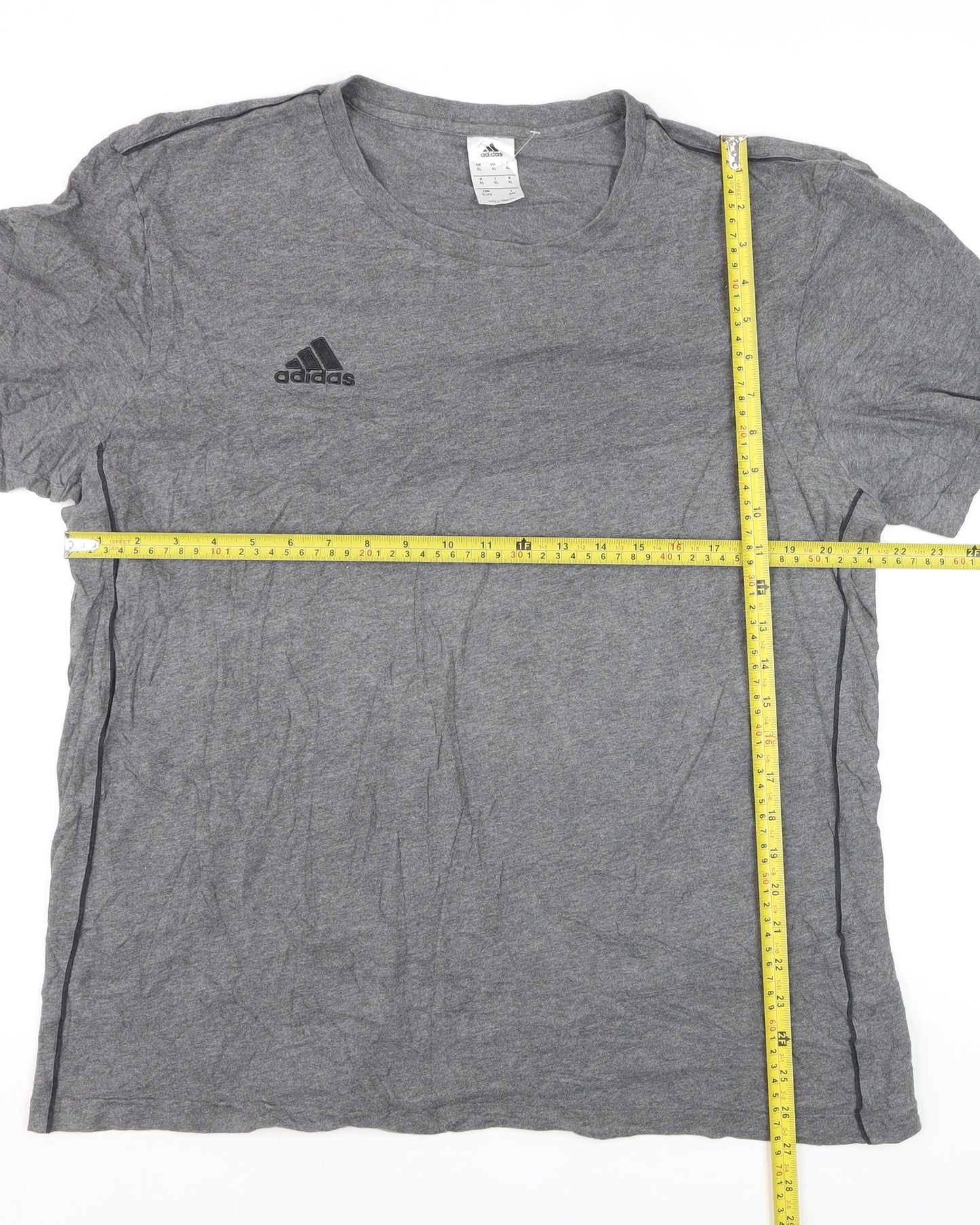 Adidas Men’s Grey XL Crew Neck Short Sleeve Cotton T-Shirt