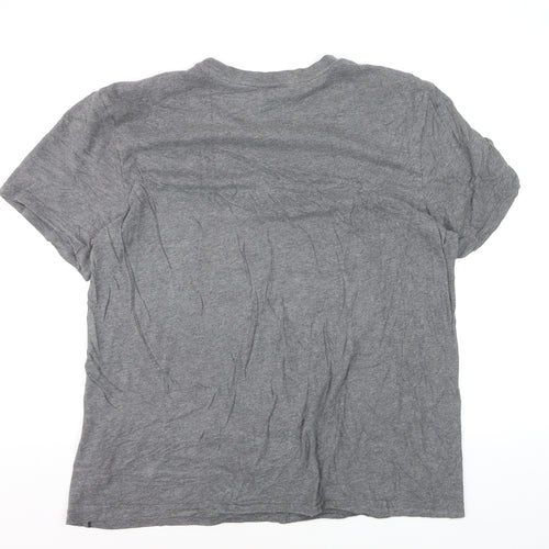 Adidas Men’s Grey XL Crew Neck Short Sleeve Cotton T-Shirt