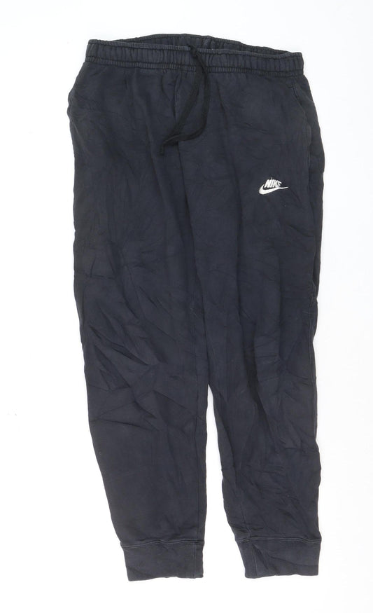 Nike Men's Black Fleece Jogger Trousers Size M Regular Fit