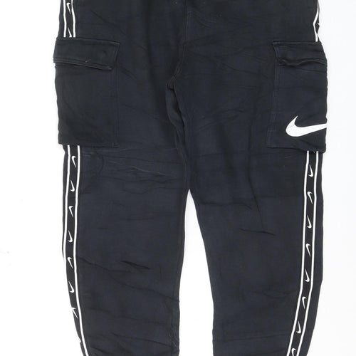 Nike Men's Black M Jogger Activewear Trousers with Side Stripe