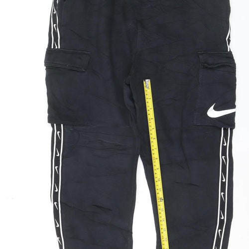 Nike Men's Black M Jogger Activewear Trousers with Side Stripe