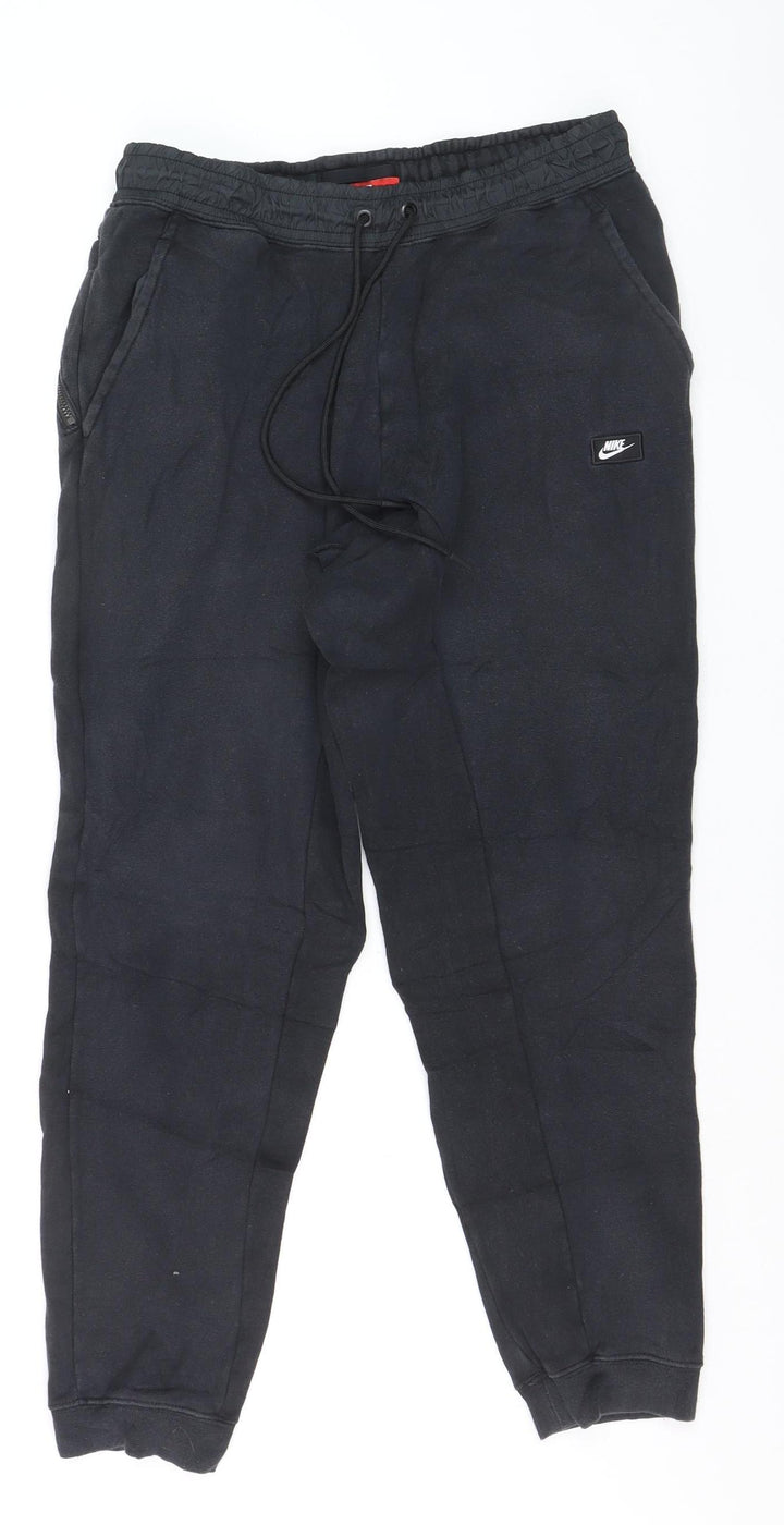 Nike Men's Black Jogger Sweatpants M Fleece Regular Fit Active Trousers