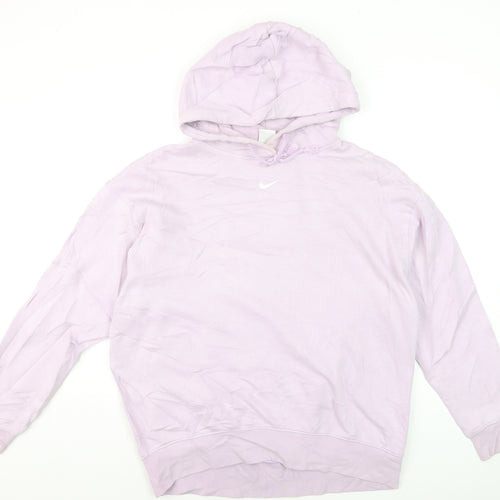 Nike Womens Lilac Hoodie Medium Pullover Cotton Blend Casual
