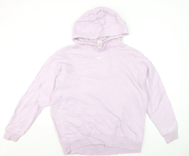 Nike Womens Lilac Hoodie Medium Pullover Cotton Blend Casual