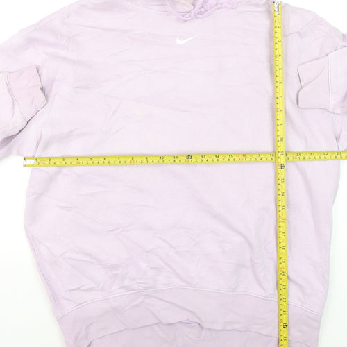 Nike Womens Lilac Hoodie Medium Pullover Cotton Blend Casual