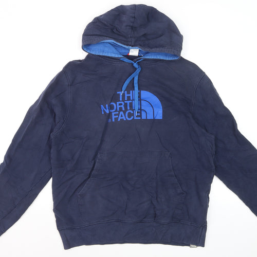 The North Face Men's Blue Pullover Hoodie L Outdoor Graphic