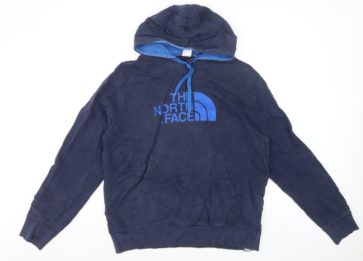 The North Face Men's Blue Pullover Hoodie L Outdoor Graphic