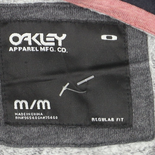 Oakley Men's Grey Full Zip Hoodie Regular Fit Size M