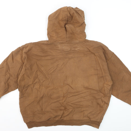Rip Curl Men Brown Pullover Hoodie XS Fleece Surf Logo Sweatshirt