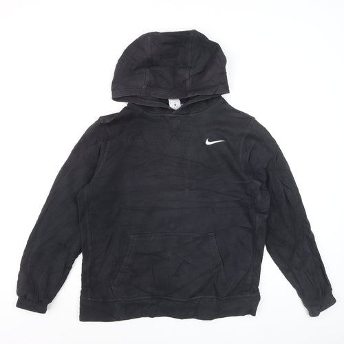 Nike Teens Black Pullover Hoodie XL Logo Fleece Sweatshirt