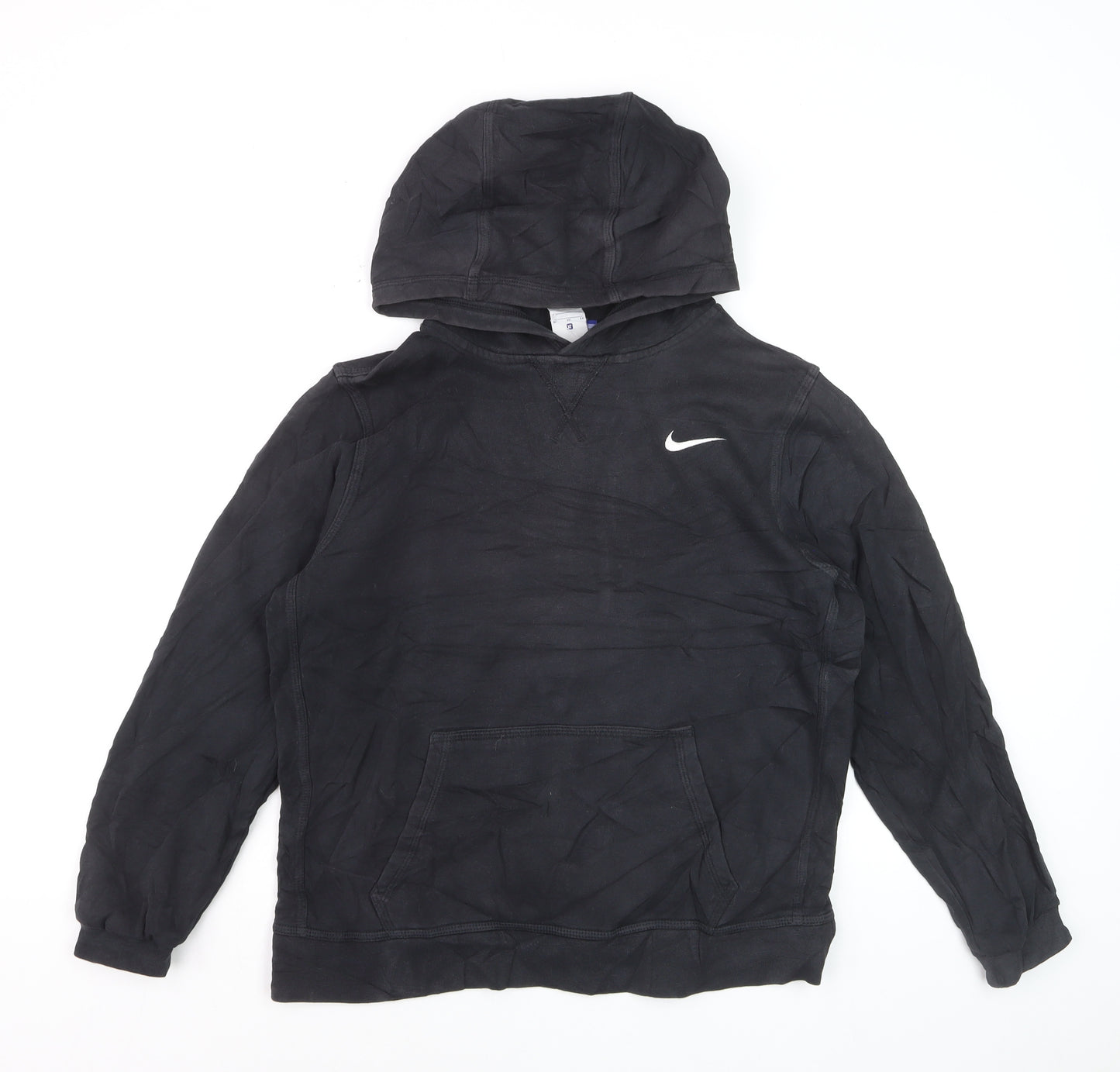 Nike Teens Black Pullover Hoodie XL Logo Fleece Sweatshirt