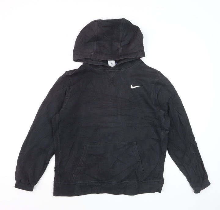 Nike Teens Black Pullover Hoodie XL Logo Fleece Sweatshirt