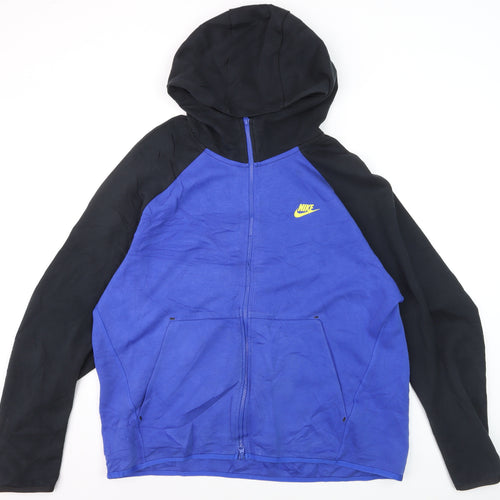 Nike Men's Blue Full Zip Hoodie XL Sportswear Sweatshirt