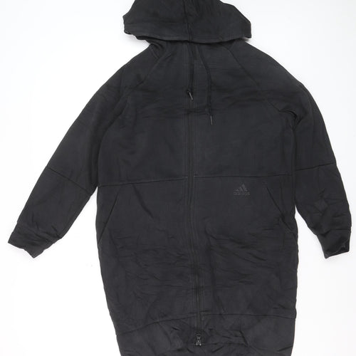 Adidas Men's Black Full Zip Hoodie Size S Lightweight Fleece