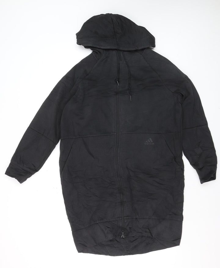Adidas Men's Black Full Zip Hoodie Size S Lightweight Fleece