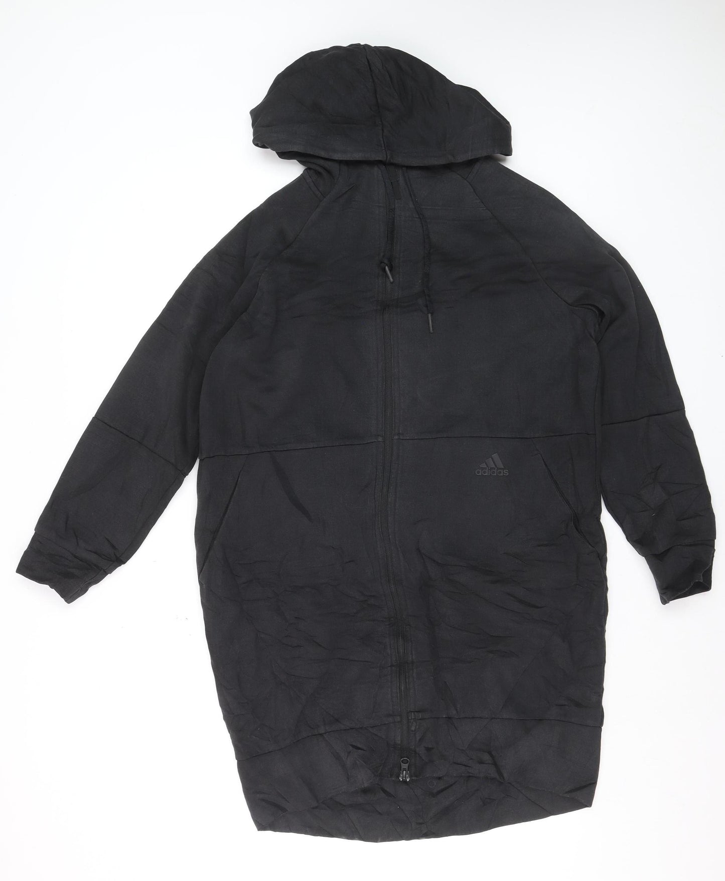 Adidas Men's Black Full Zip Hoodie Size S Lightweight Fleece