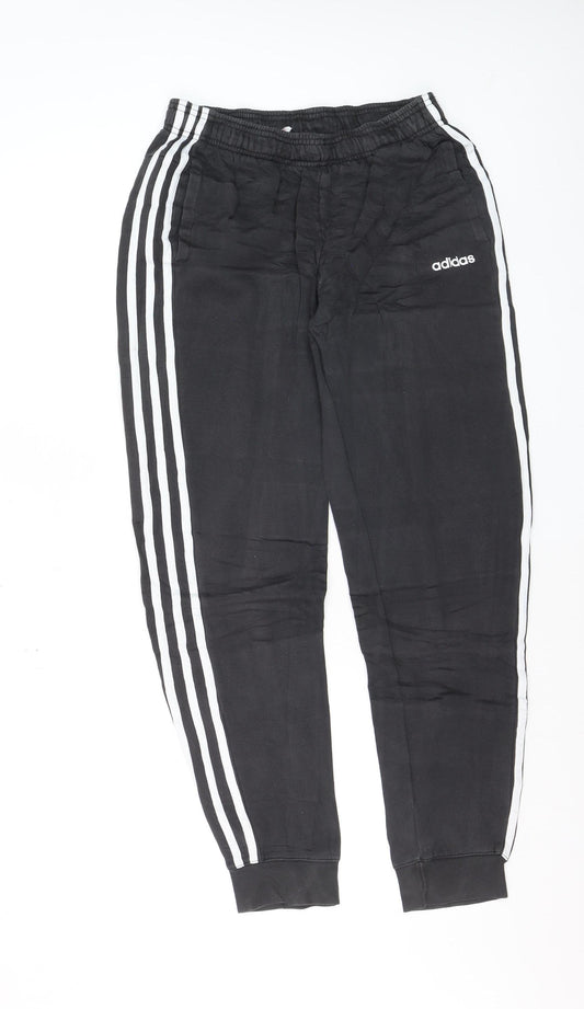 adidas Men's Black Track Pants M Regular Fit Tapered Joggers