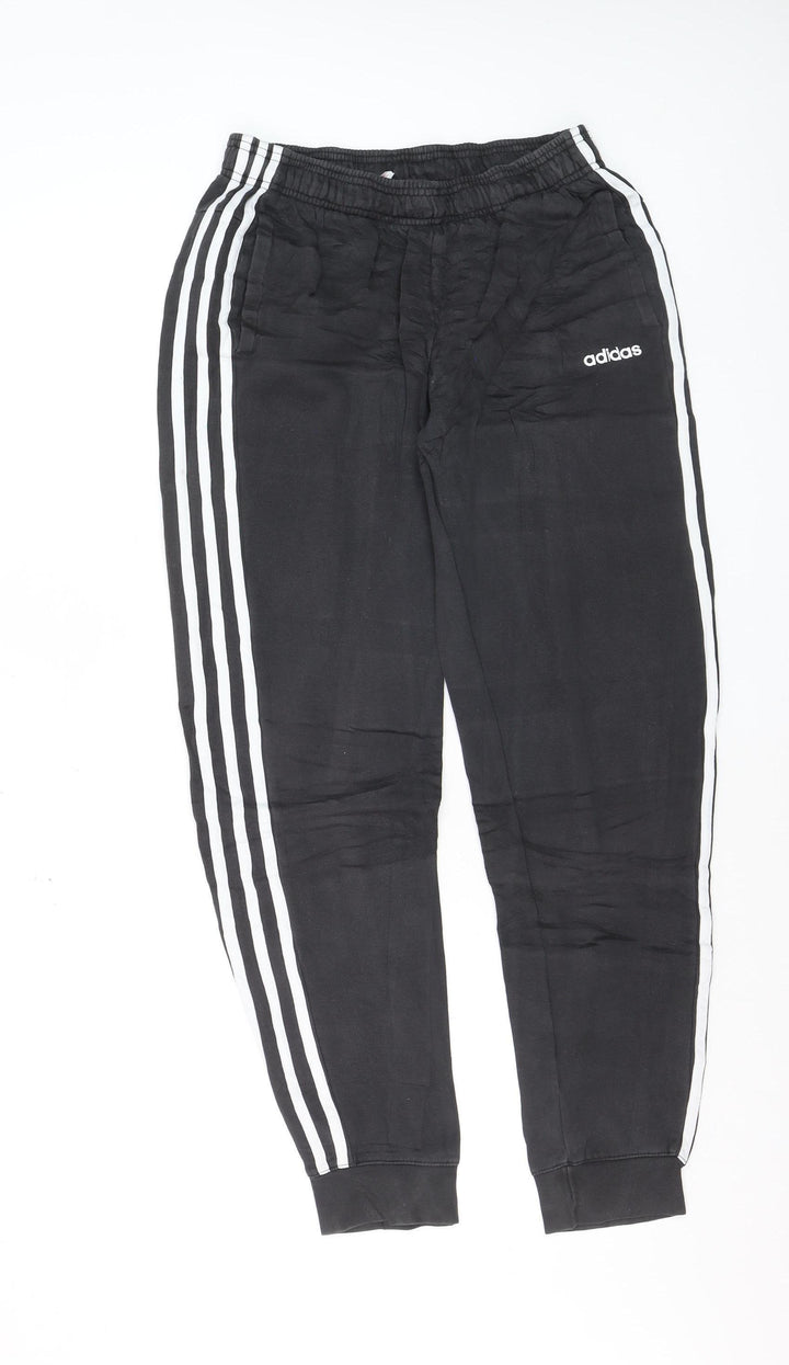 adidas Men's Black Track Pants M Regular Fit Tapered Joggers