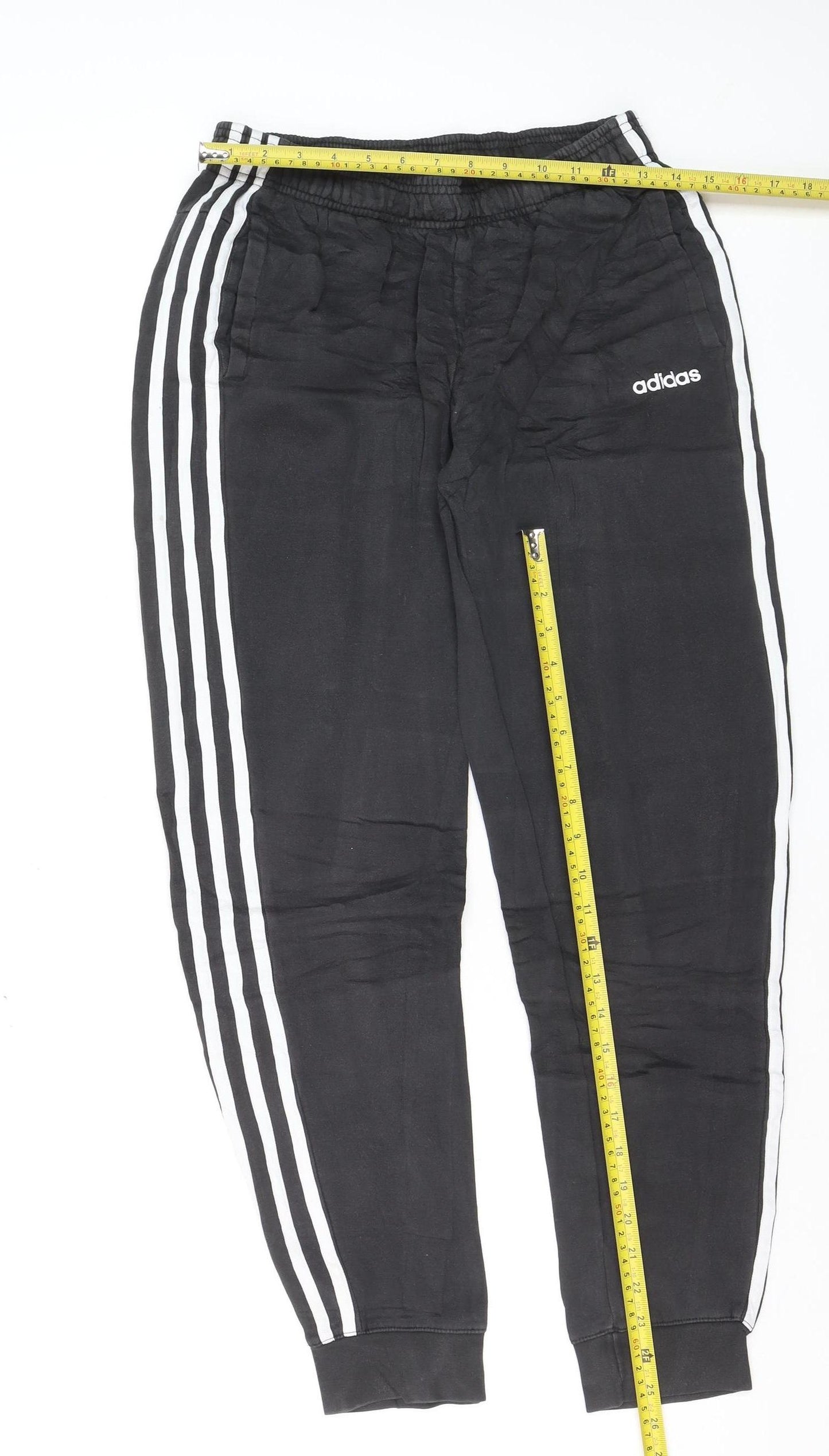 adidas Men's Black Track Pants M Regular Fit Tapered Joggers
