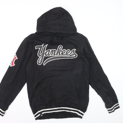 Majestic Men’s Black Yankees Pullover Hoodie Size S Baseball Style