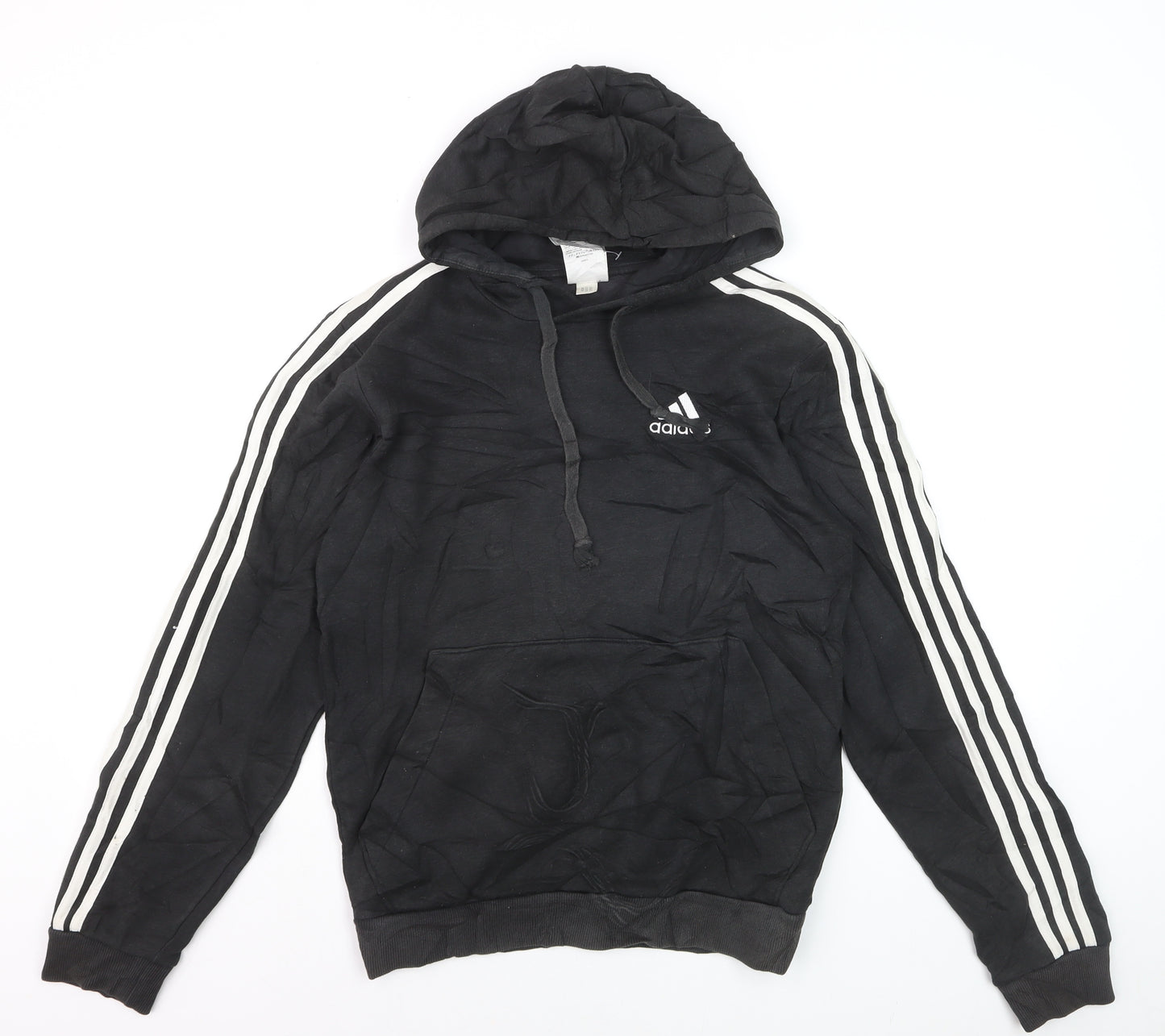 Adidas Men’s Black Pullover Hoodie Size S Sports Logo Fleece