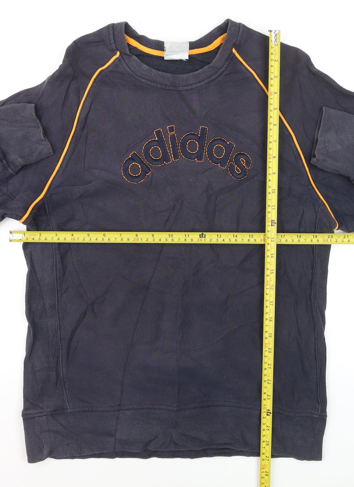Adidas Men’s Blue Embroidered Logo Pullover Sweatshirt M