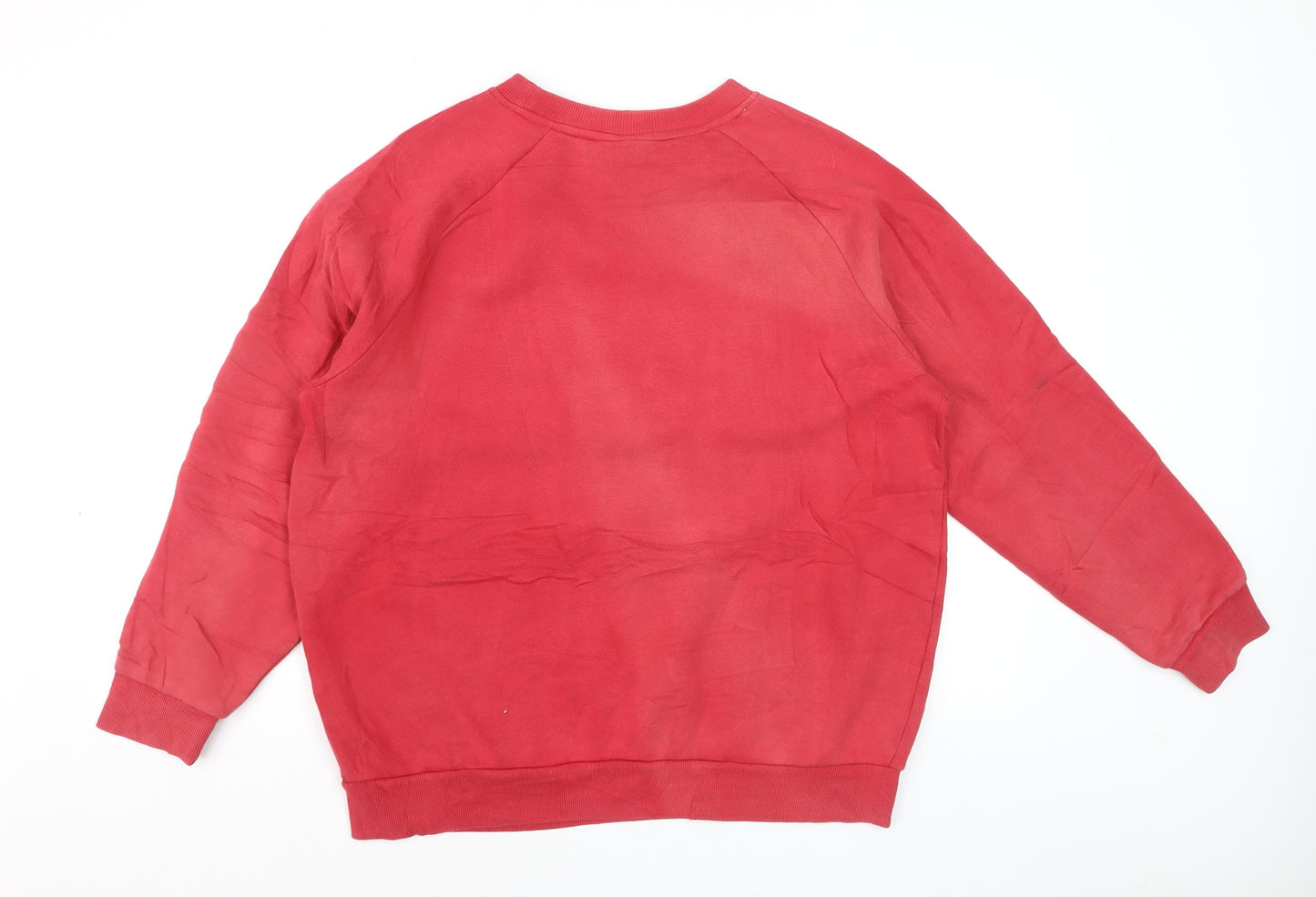 FILA Men's Red Crew Neck Pullover Sweatshirt Size L Regular Fit