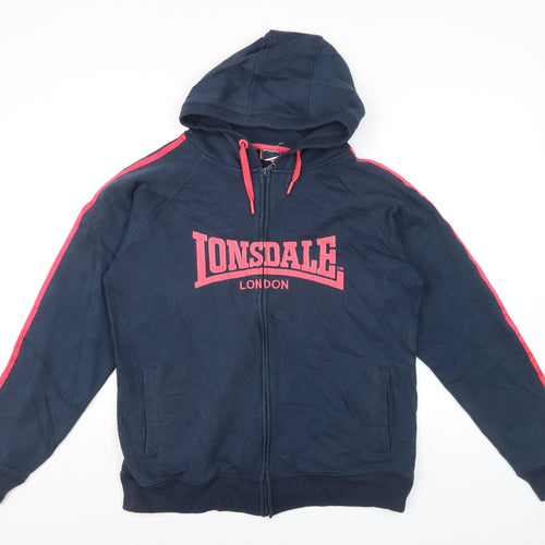 Lonsdale London Women's Navy Full Zip Hoodie Size 16