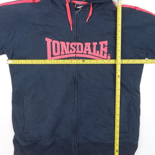 Lonsdale London Women's Navy Full Zip Hoodie Size 16