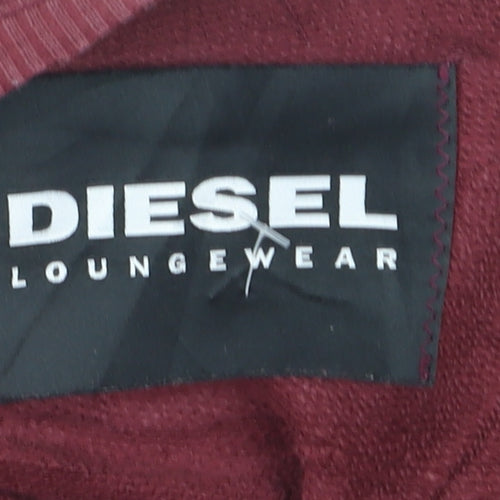 Diesel Men's Red Cotton Crew Neck Pullover Sweatshirt Size S