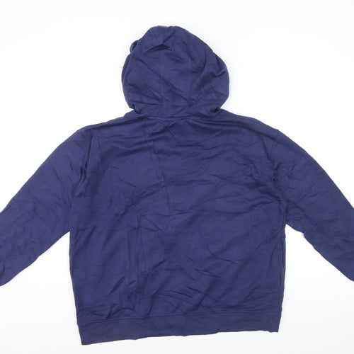 Disney Men's Blue Stitch Pullover Hoodie L Graphic Print
