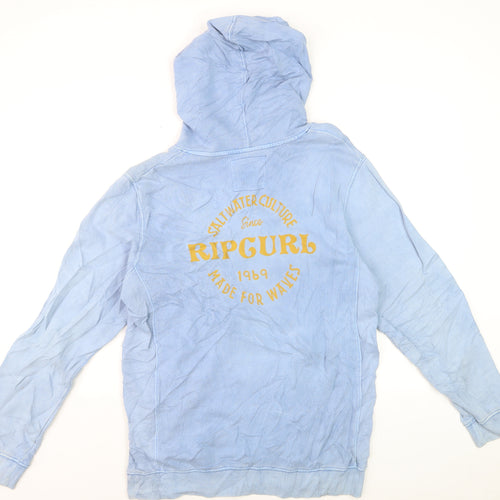Rip Curl Men’s Blue Pullover Hoodie S Surf Graphic Lightweight
