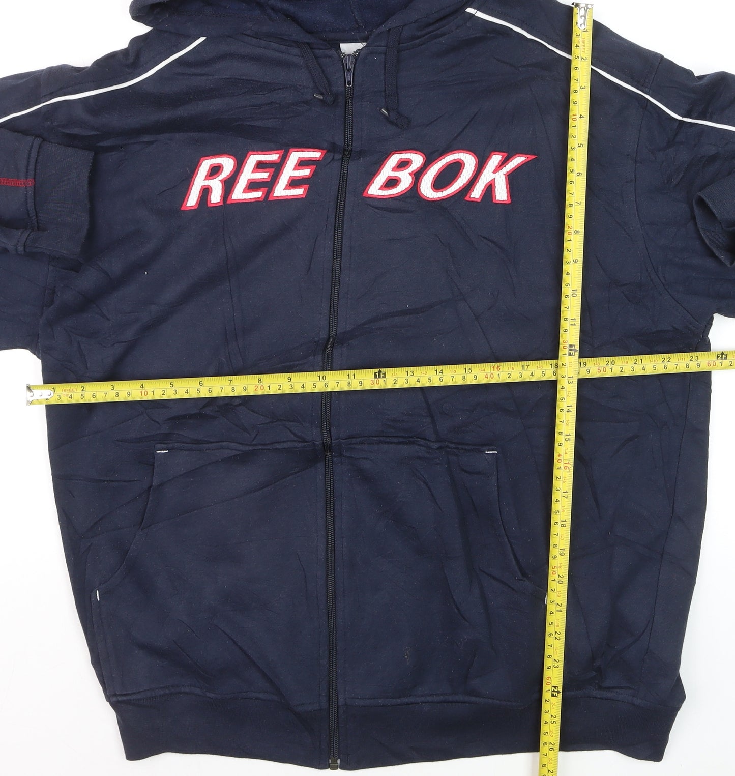 Reebok Men's Blue XL Full Zip Hoodie Sweatshirt Sportswear