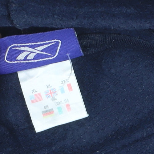 Reebok Men's Blue XL Full Zip Hoodie Sweatshirt Sportswear