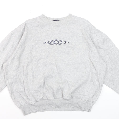 Umbro Men's Grey XL Crew Neck Pullover Sports Sweatshirt