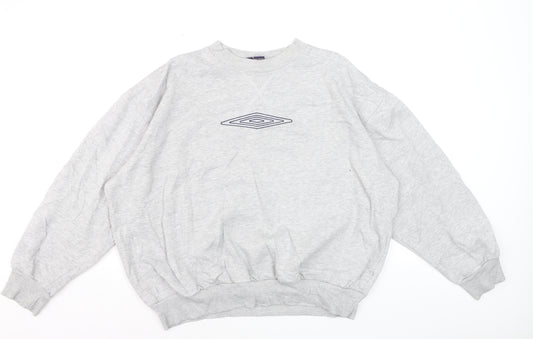 Umbro Men's Grey XL Crew Neck Pullover Sports Sweatshirt