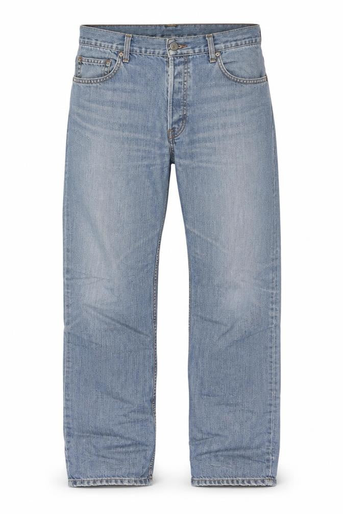 Levi Strauss Men's Blue 34W 30L Straight Fit Denim Jeans