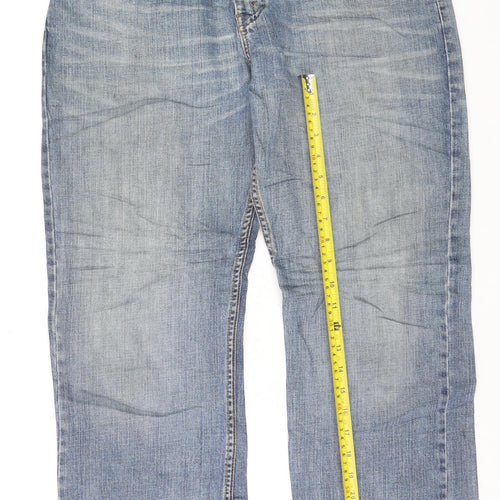 Levi Strauss Men's Blue 34W 30L Straight Fit Denim Jeans
