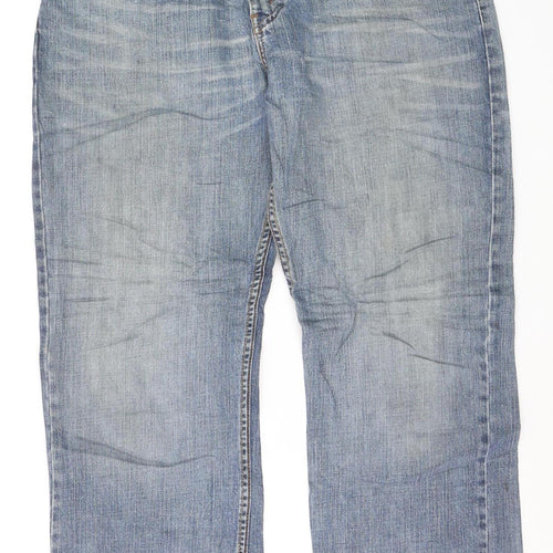 Levi Strauss Men's Blue 34W 30L Straight Fit Denim Jeans