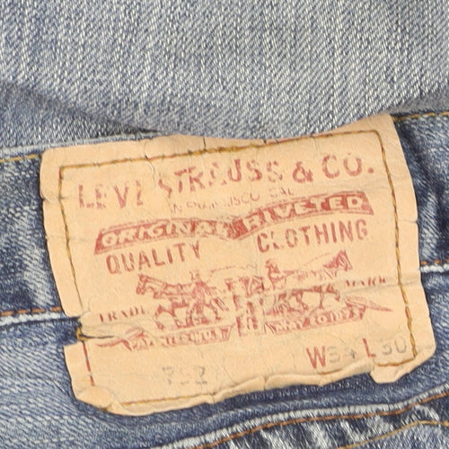 Levi Strauss Men's Blue 34W 30L Straight Fit Denim Jeans