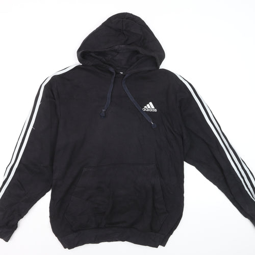 Adidas Men's Black Pullover Hoodie Size M Sports Fleece